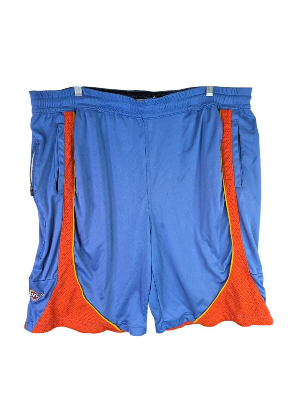 Mens Zipway Oklahoma City Thunder Blue & Orange Basketball Shorts 11" Inseam L